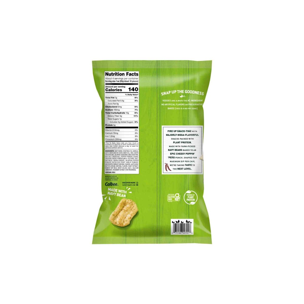 Selects White Cheddar Jalapeno - Calbee Harvest Snaps