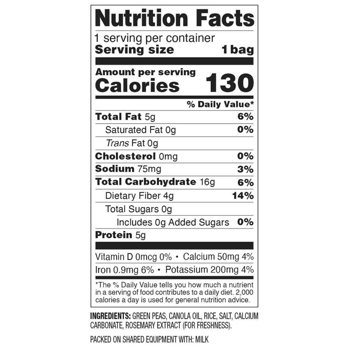 Single Serve Snack Crisps Lightly Salted - Calbee Harvest Snaps