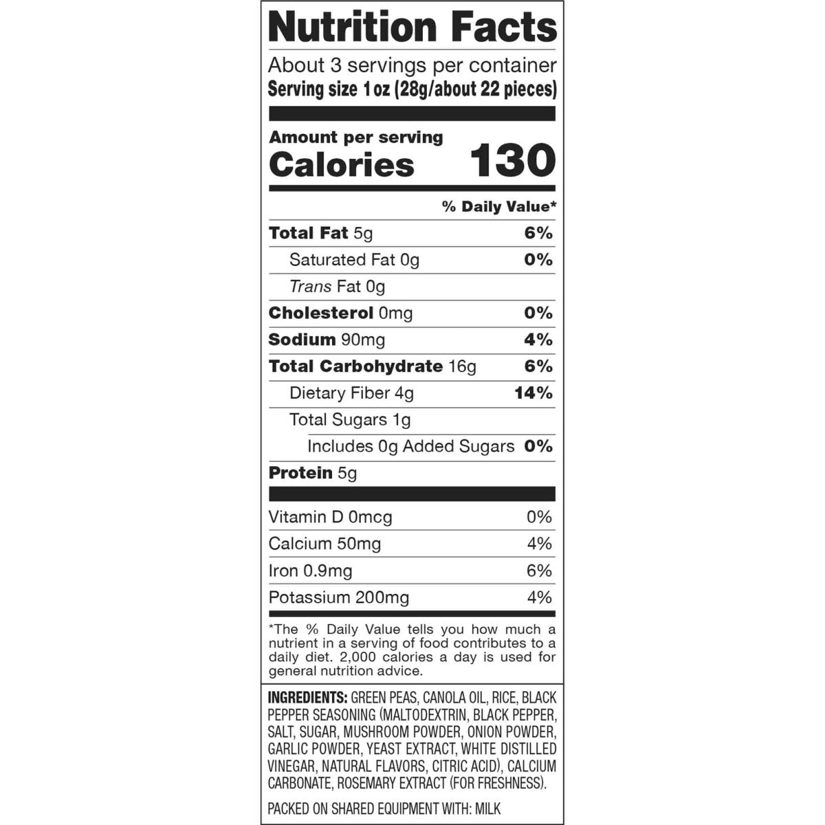 Snack Crisps Black Pepper - Calbee Harvest Snaps