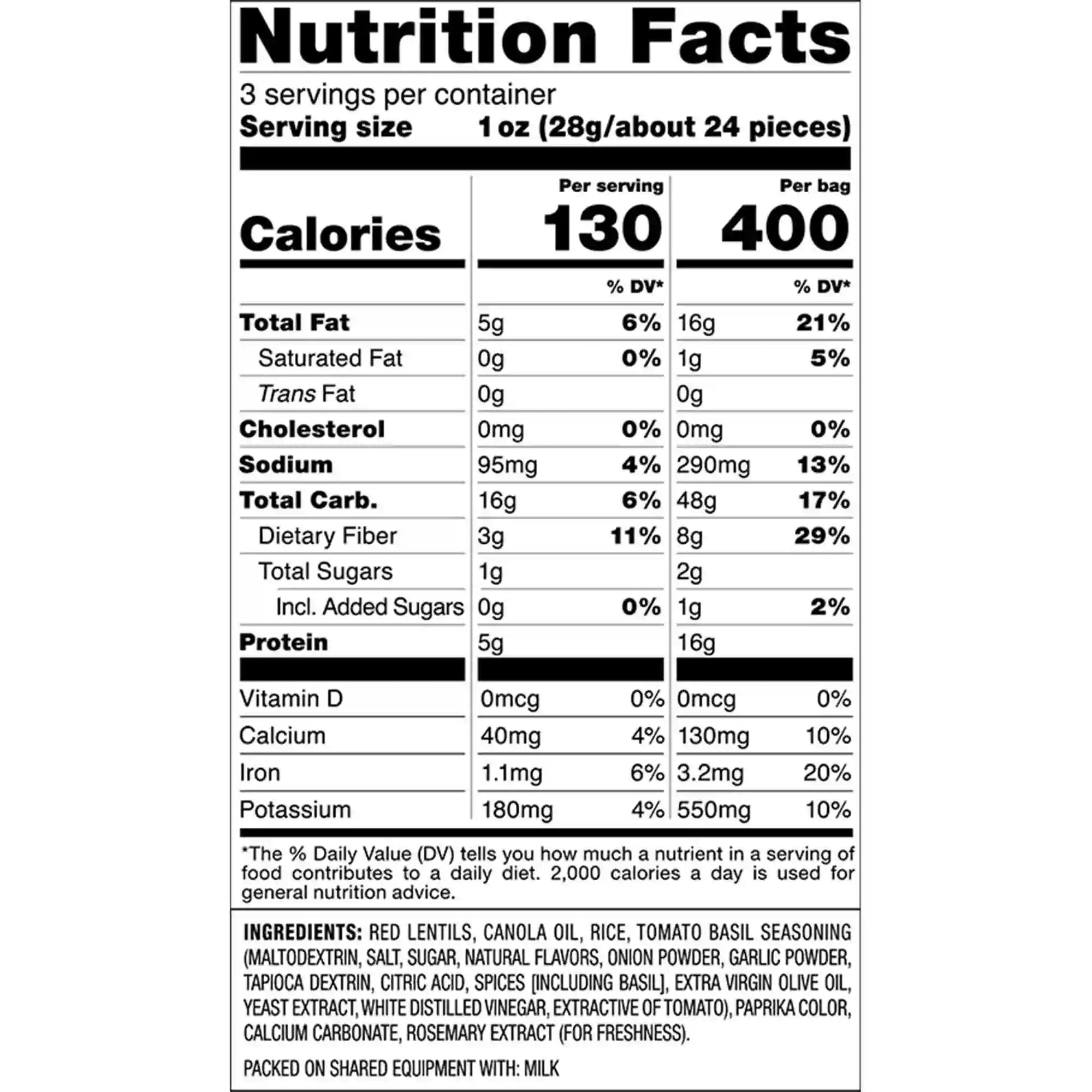 Snack Crisps Tomato Basil - Calbee Harvest Snaps