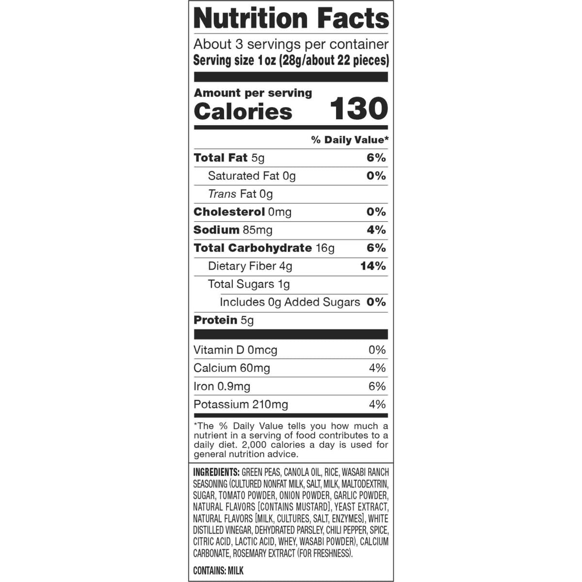 Snack Crisps Wasabi Ranch - Calbee Harvest Snaps