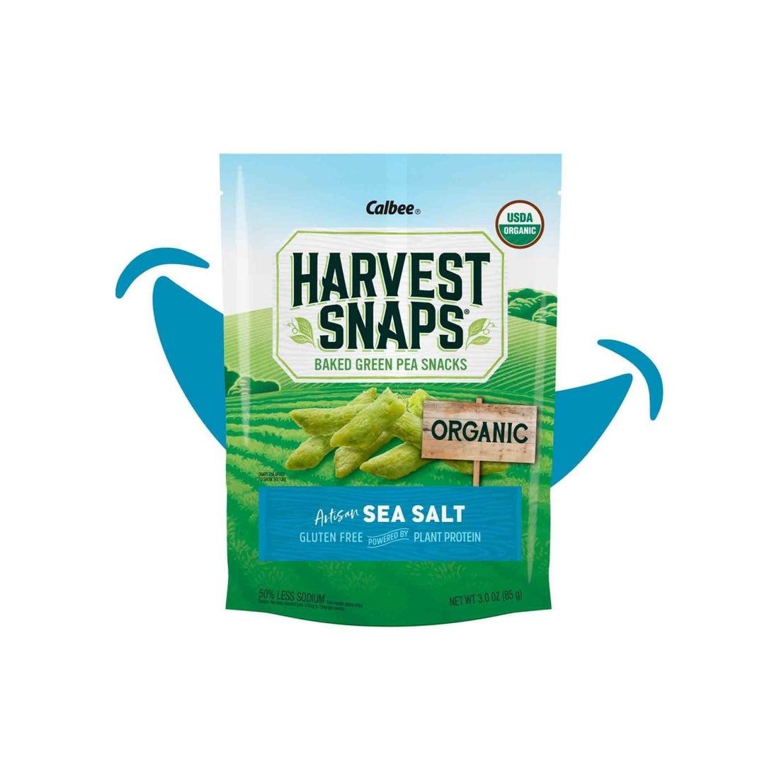 Snack Crisps Organic Artisan Sea Salt - Calbee Harvest Snaps